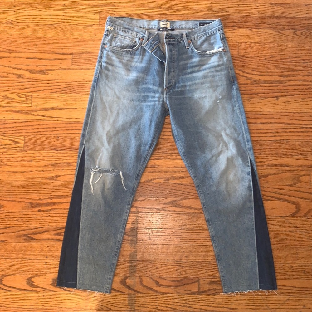 Citizens Of Humanity Two-Tone High-Rise Lia Jeans